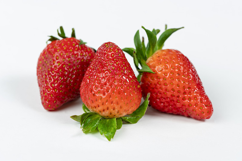 清新,浆果,白色,大特写,草莓,分离着色,素食,横截面,部分,一个物体