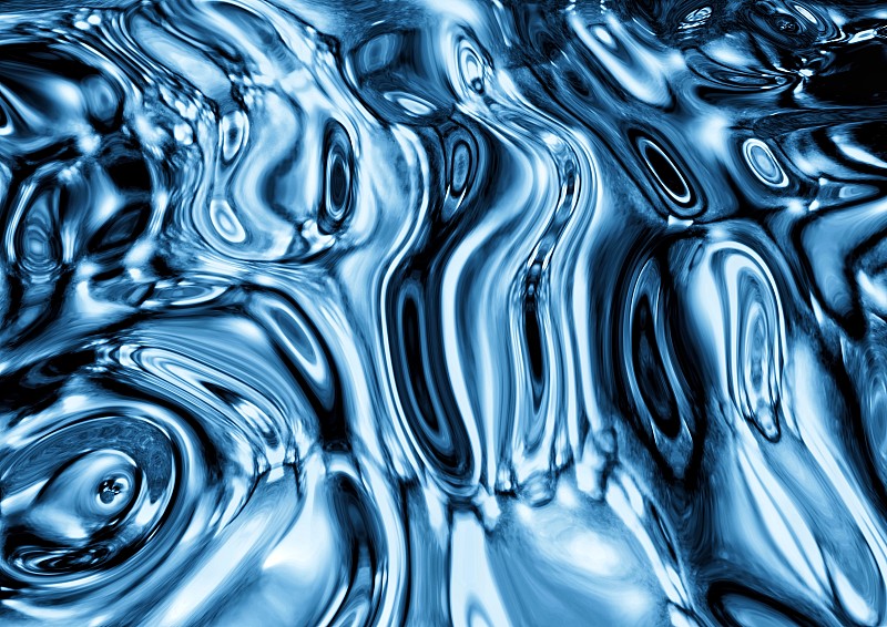 蓝色,液体,特写,粗糙的,水面,湿,水彩画颜料,华贵,现代,涂料