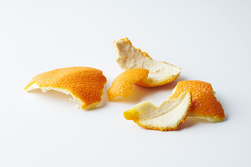 白色背景,香橙皮,橙子,分离着色,活力,精力,清新,背景分离,香料,食品