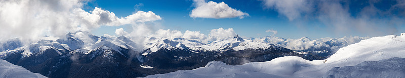 自然,加拿大,寒冷,惠斯勒山,云,黄昏,雪,惠斯勒,公元前,户外