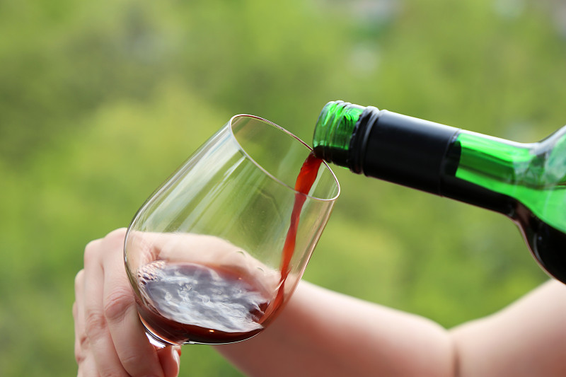 绿色,自然,瓶子,红葡萄酒,背景,玻璃杯,女人,酒瓶,葡萄酒,倒
