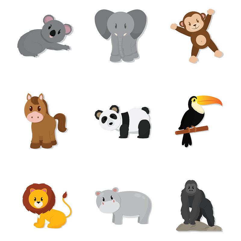动物园,牲畜,猴子,可爱的,背景分离,野生动物,狮子,哺乳纲,象,布置