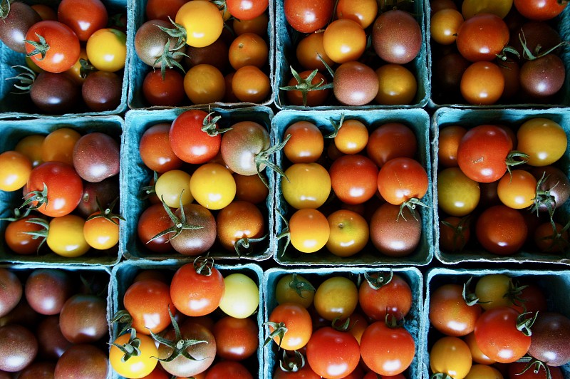樱桃番茄,纸盒,农业,蔬菜,清新,菜园,多样,食品,环境保护
