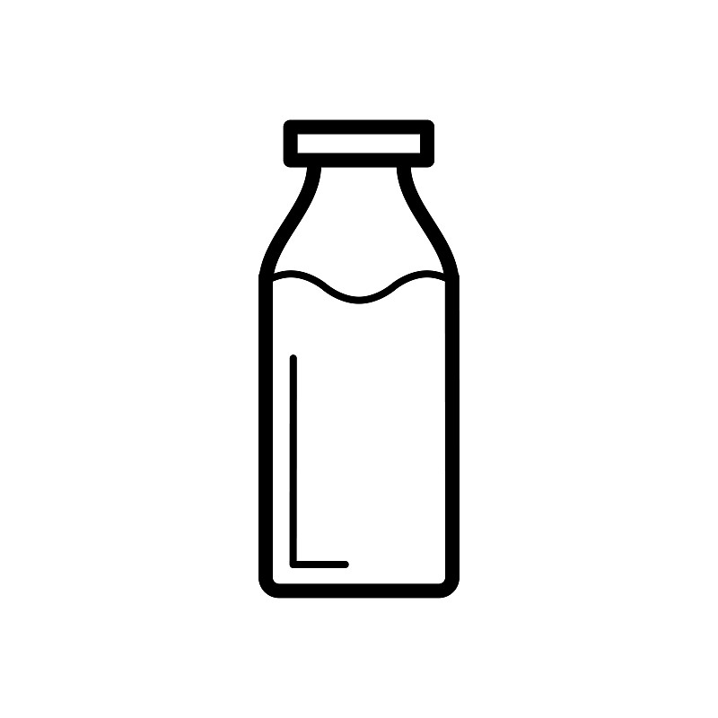 计算机图标,模板,牛奶瓶,矢量,时髦的,平坦的,农业,塑胶,设计