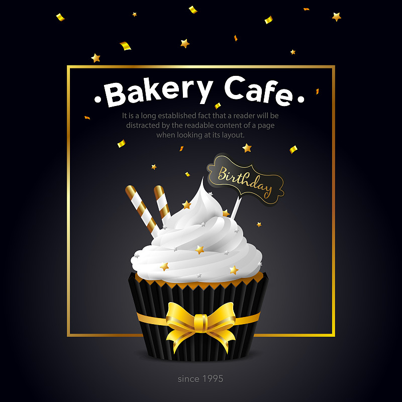传单,甜食,模板,网站横幅,面包店,贺卡,生日,糖衣,纸杯蛋糕,咖啡馆