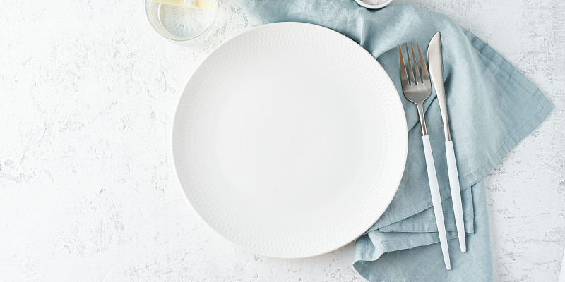 桌子,留白,标语,盘子,石材,白色,空的,干净,风景,轻蔑的