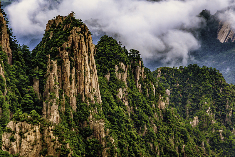 中国,,黄山,云景,世界遗产,云,著名景点,自然美,松树,岩石