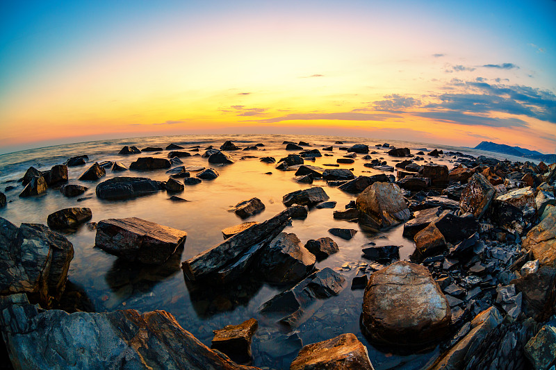 地形,海洋,自然,石头,海景,自然美,透镜,云景,曙暮光,云