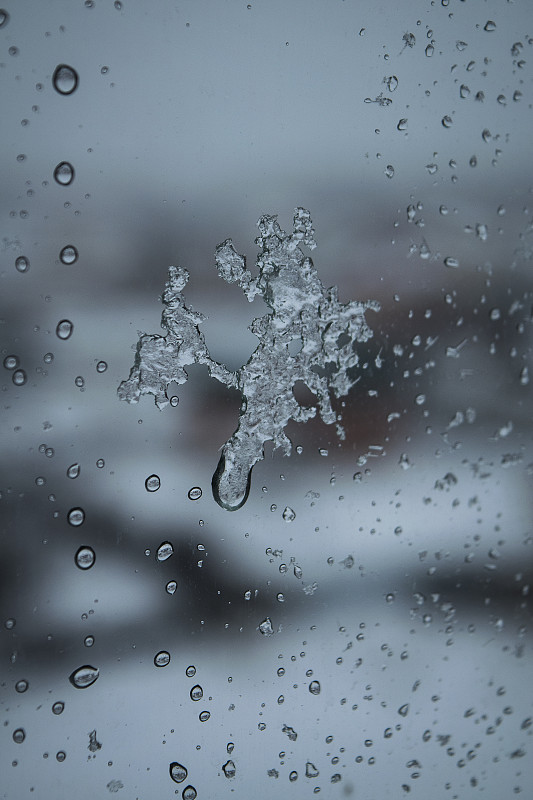 水,冬天,窗户,雪花,水滴,寒冷,纹理效果,边框,环境,从容态度