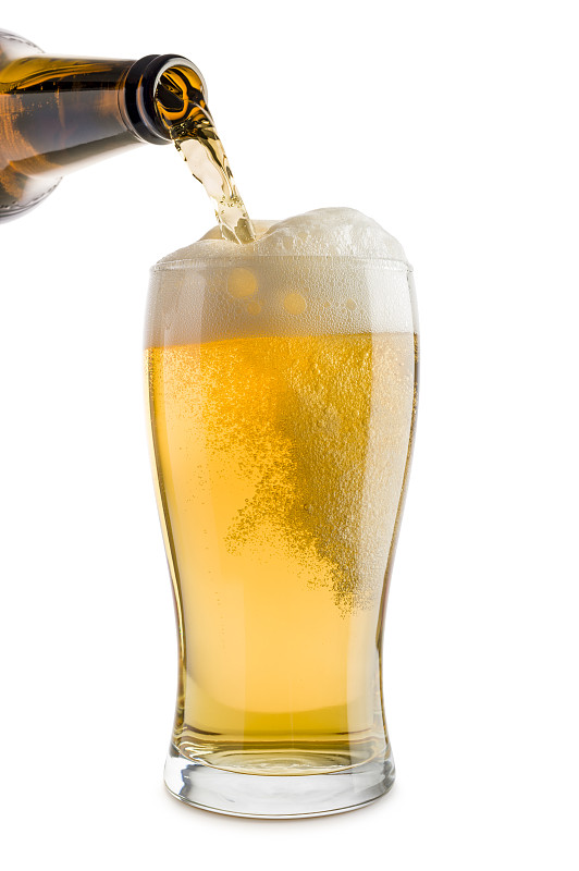 啤酒瓶,拉格啤酒,饮料,湿,寒冷,含酒精饮料,清新,背景分离,玻璃杯,霜