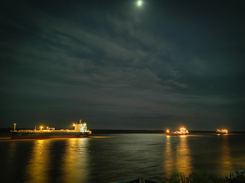 河流,夜晚,船,云景,环境,云,黄昏,巴拉那洲,现代,阿根廷