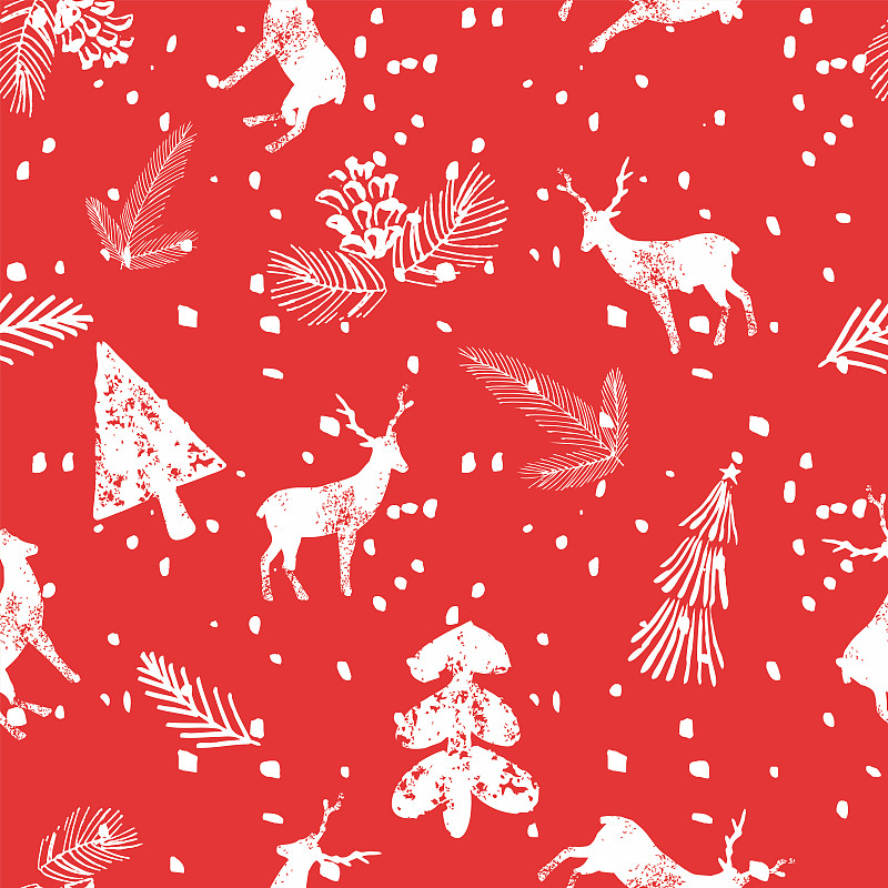 云杉,鹿,四方连续纹样,圣诞节,华丽的,贺卡,圣诞装饰物,纺织品,彩色背景,动物