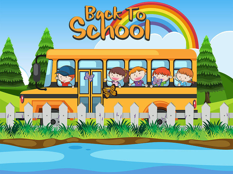 巴士,黄色,重返校园,可爱的,车轮,卡车,小学,交通方式,校车,儿童