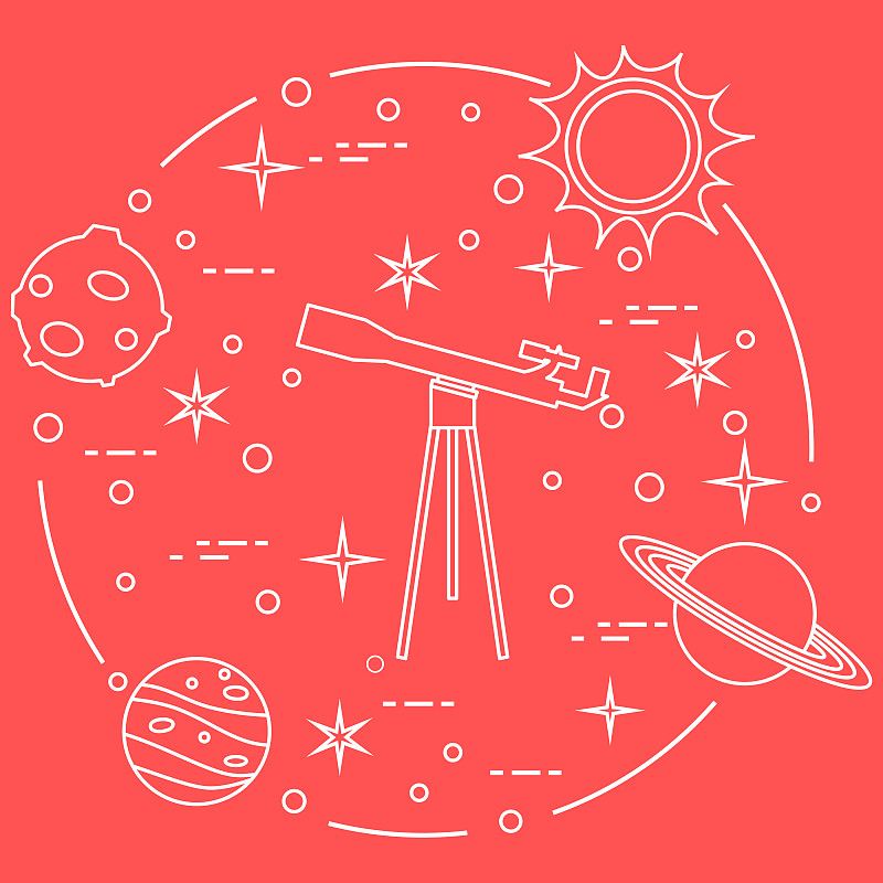 行星,月亮,星星,科学,望远镜,太阳,技术,圆形,星系,土星