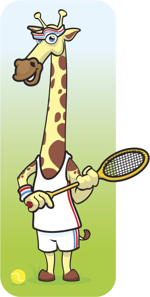 长颈鹿打网球