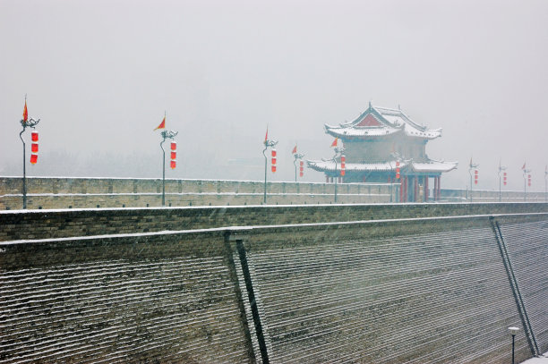 西安雪景