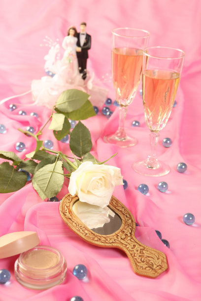 香槟玫瑰球形捧花
