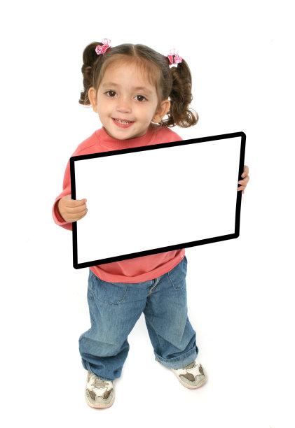 儿童节手举牌标语