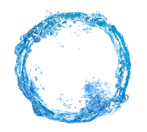 蓝色水花旋涡元素