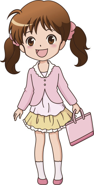 日本可爱卡通儿童美少女