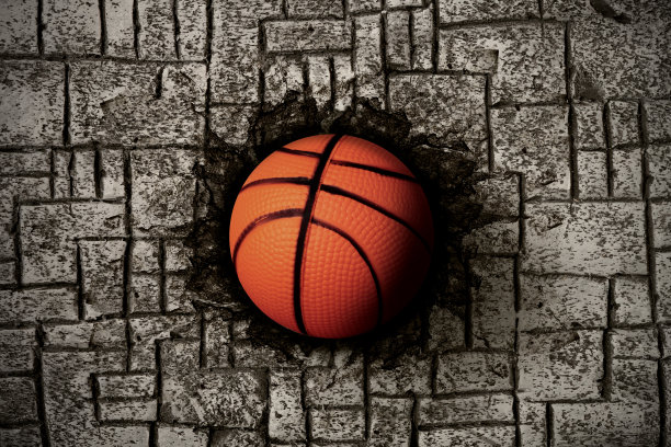 复古水泥墙篮球背景