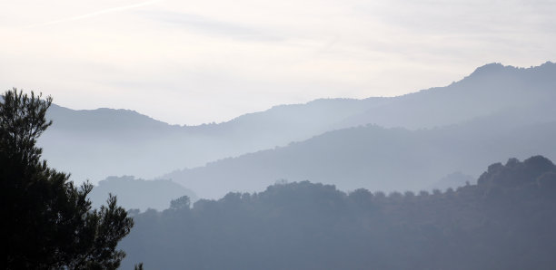 禅意禅境山峰群山远山