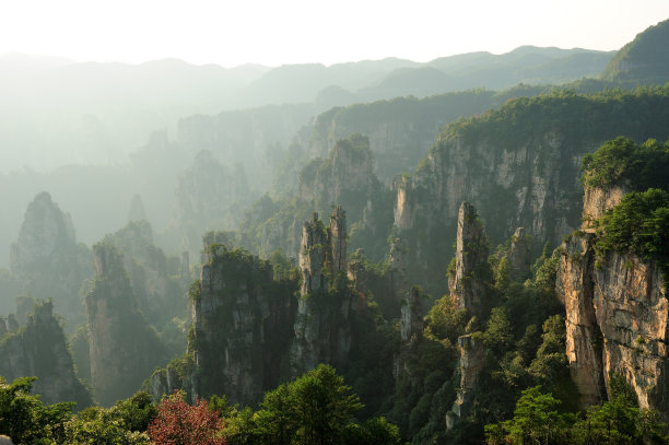 湖南省张家界风景山峰旅游景点