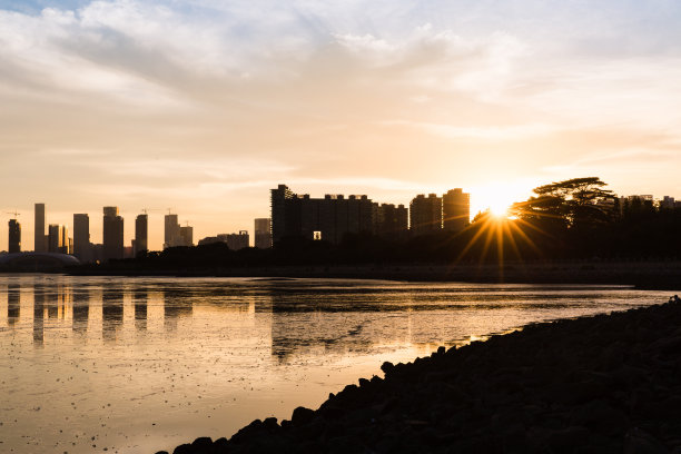 深圳天际线建筑剪影