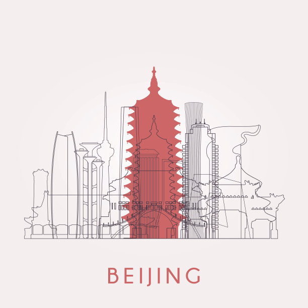北京线描