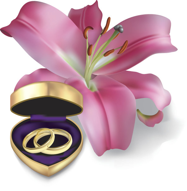 粉色紫色浪漫温馨婚礼邀请函