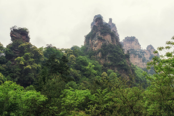 湖南省张家界风景山峰旅游景点