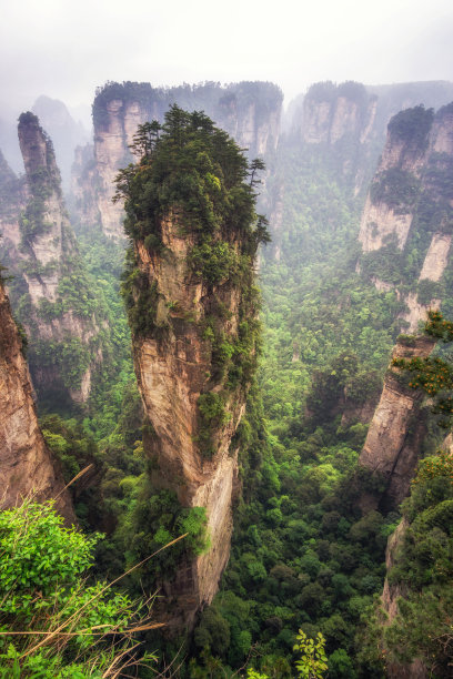 湖南省张家界风景山峰旅游景点