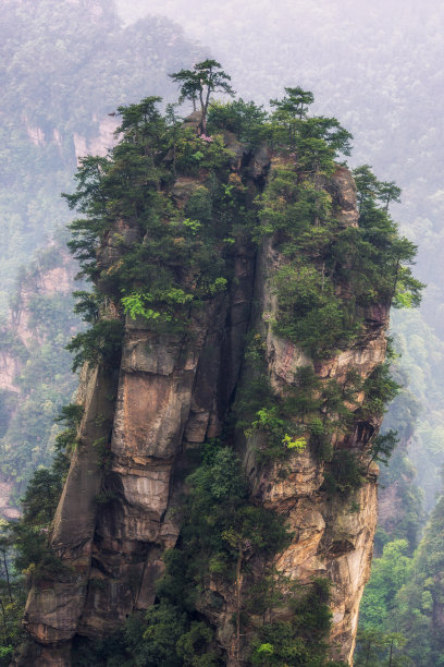 湖南省张家界风景山峰旅游景点