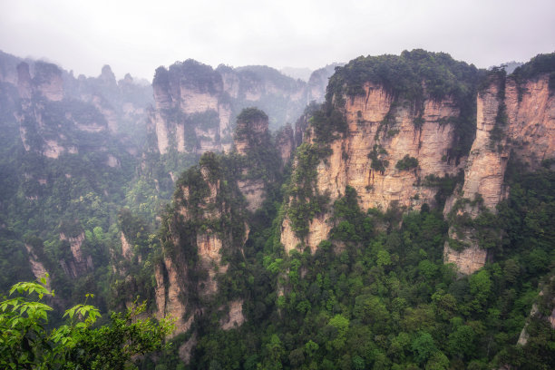 湖南省张家界风景山峰旅游景点