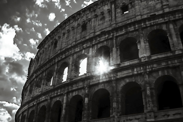 罗马黑白照片