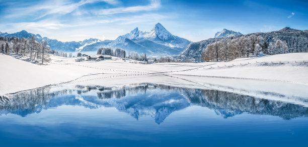 冰雪湖面