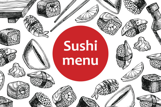 寿司背景画