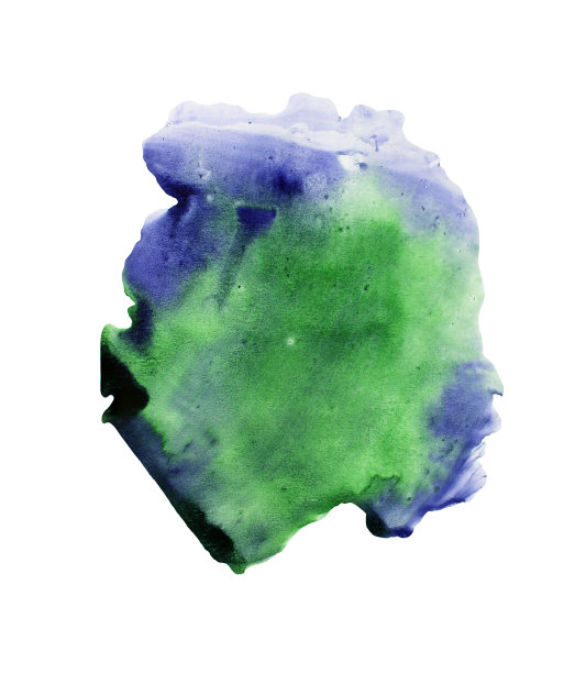 紫色绿色抽象流体画