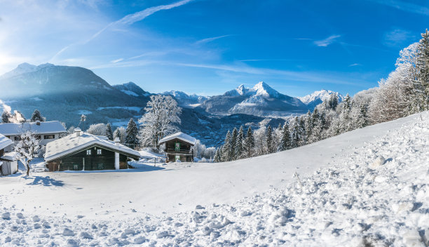 乡村雪景