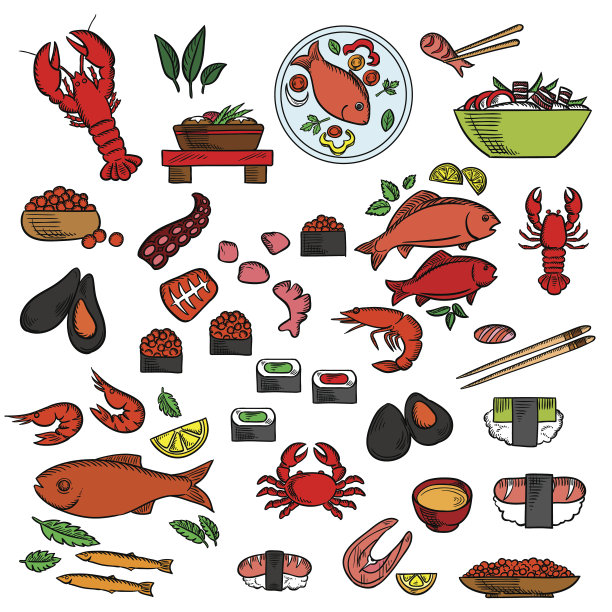 海鲜螃蟹龙虾果蔬汤底