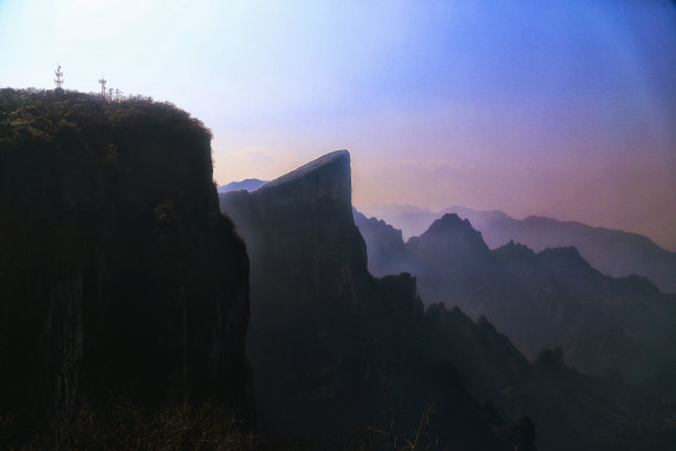 湖南省张家界风景山峰旅游景点