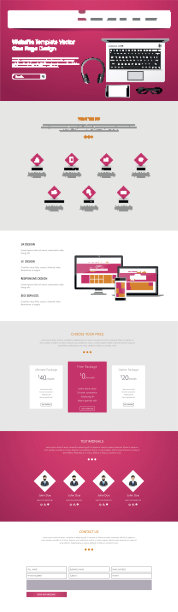 粉色商务网站模板