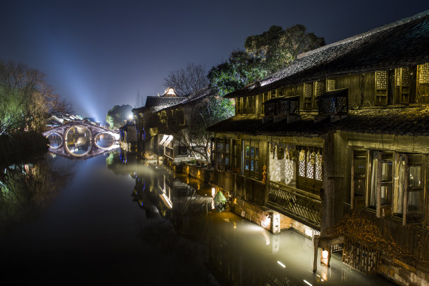 乌镇古镇夜景