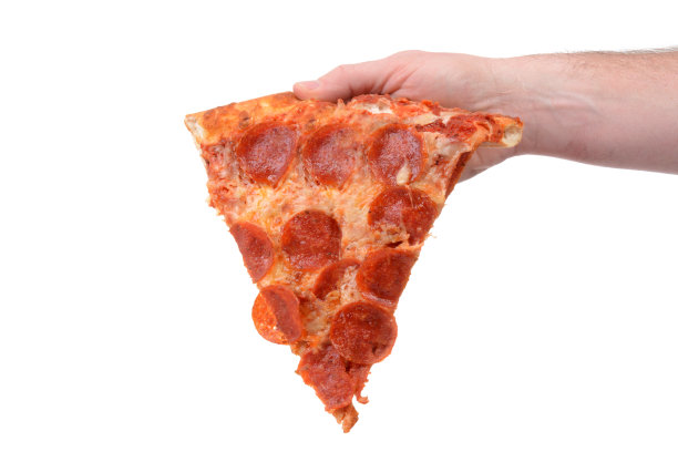手握披萨