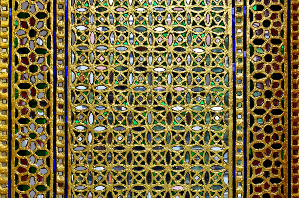 金色教堂玻璃图案