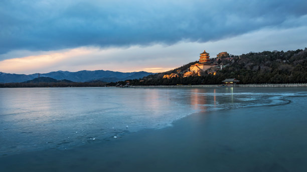 颐和园昆明湖全景图