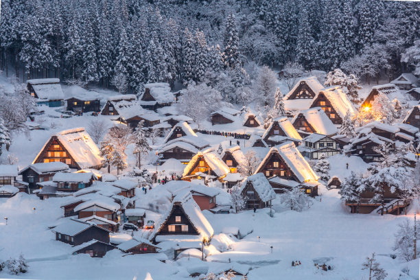 乡村雪景