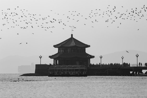 中国山东省青岛市夜景风光