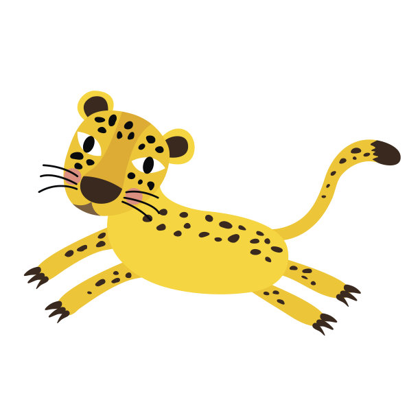 奔跑的小老虎卡通设计