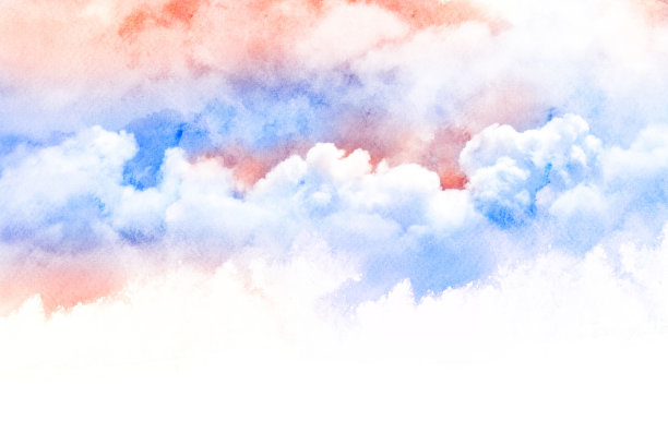 手绘抽象云装饰画